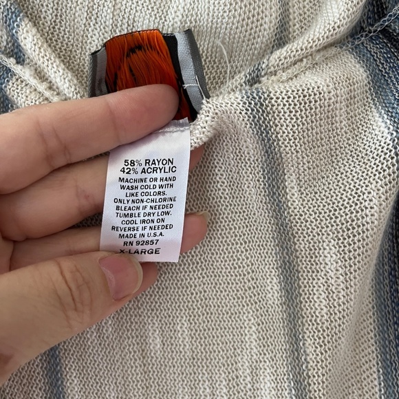 XL Sweet Sinful Boho Chic Open Knit Cardigan Cover Up Fringe - Picture 5 of 5